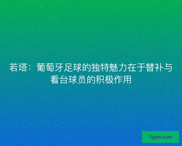 若塔:葡萄牙足球的独特魅力在于替补与看台球员的积极作用 若塔:葡萄牙足球的独特魅力在于替补与看台球员的积极作用