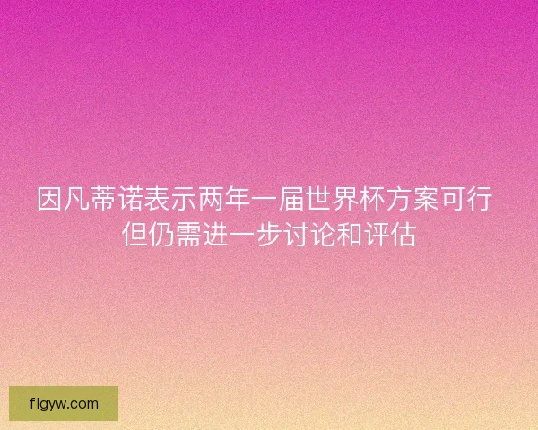 因凡蒂诺表示两年一届世界杯方案可行 但仍需进一步讨论和评估